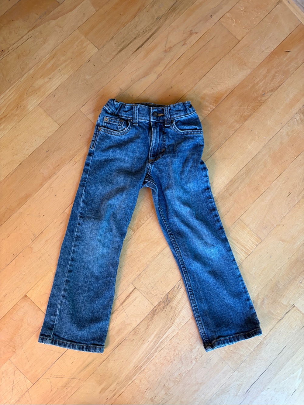 Wrangler Classic Boot Cut Boys Jeans Adjustable Waistband Size 5 Slim Lg. Wash